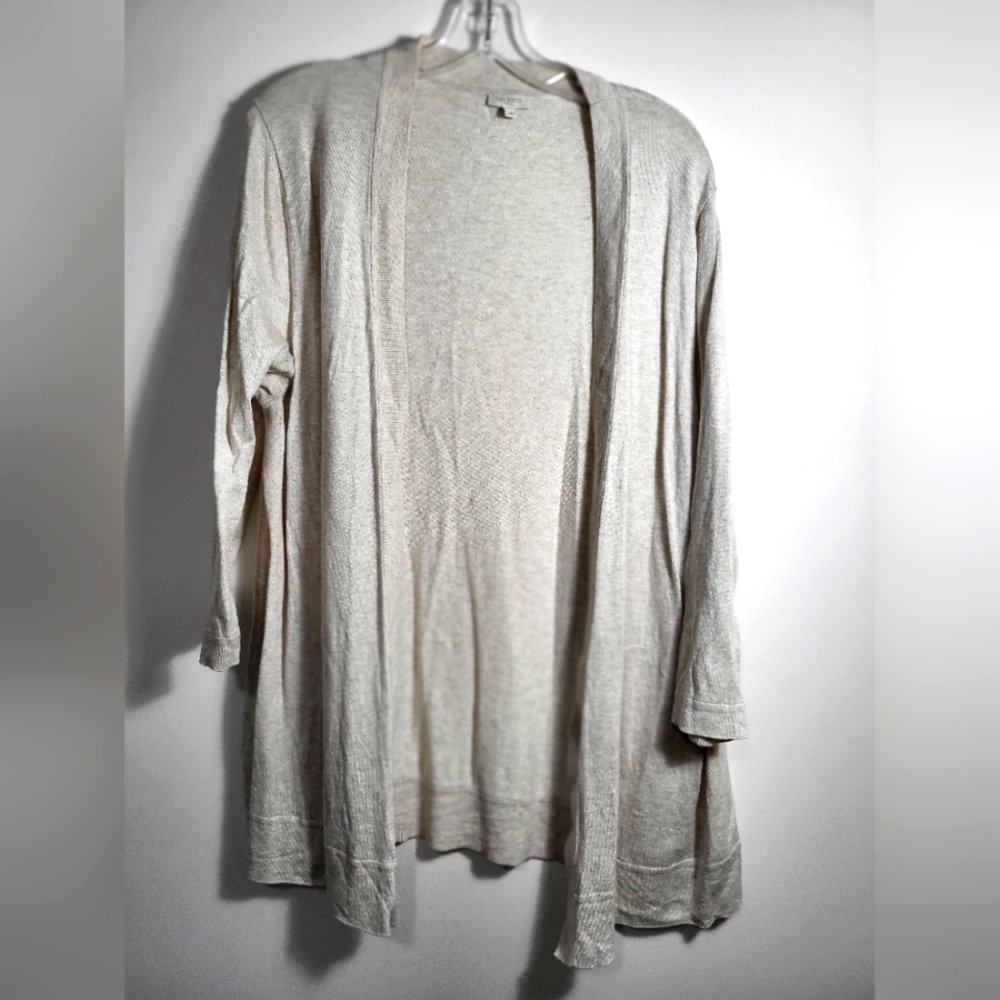 Talbots cream open front cardigan   women's XL  #2204